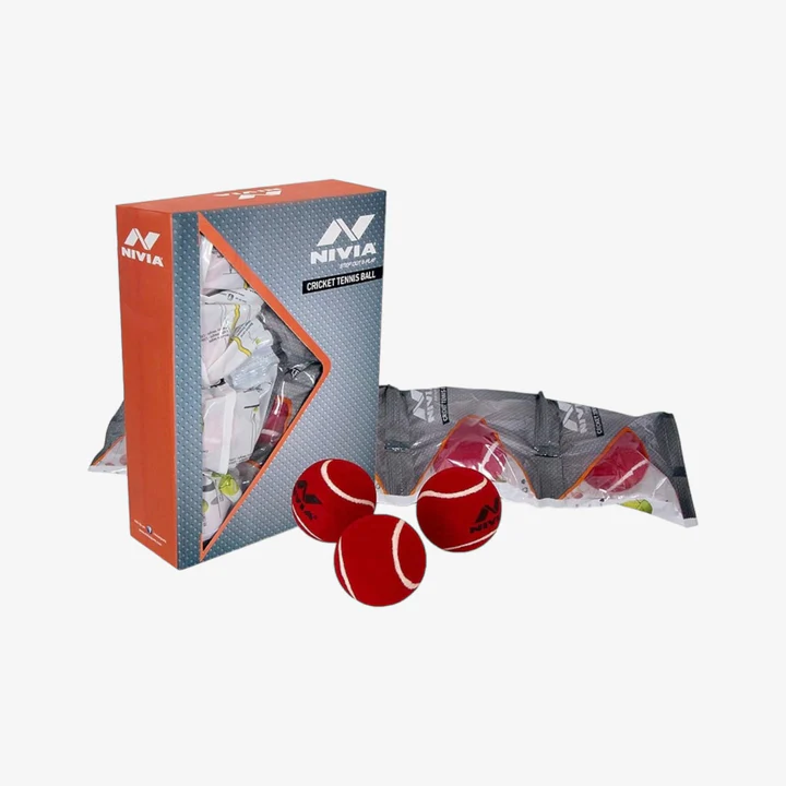 Nivia Heavy Weight Rubber Tennis Ball Red - Image 2